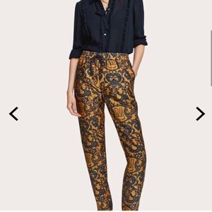 SCOTCH & SODA gold/blue pattern drawstring pant
